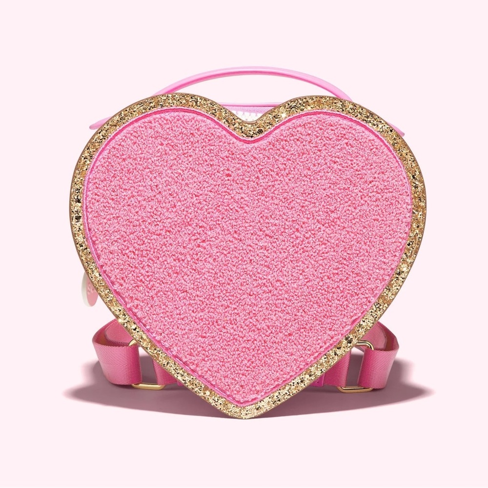 *RARE* NWT Stoney Clover Lane SCL Recess Pink Glitter Heart Backpack